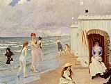A Day At The Beach by Paul Gustave Fischer